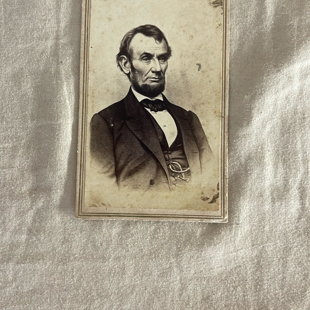 Abraham Lincoln Portrait Card Carte De Visite CDV Picture Photo Rare Negative - Picture 6 of 6